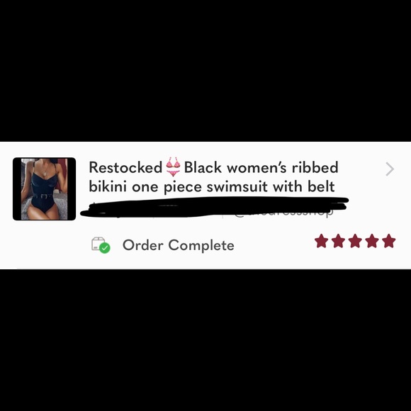 (Last 1)  Off White ribbed bikini one piece swimsuit - Picture 5 of 10